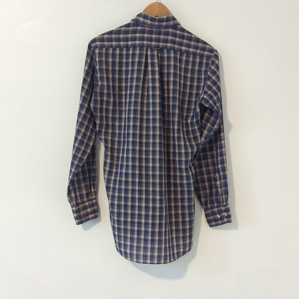 Vintage 80s Levi's Tapered Fit Plaid Button Down Western Shirt Sz Small - Picture 5 of 6